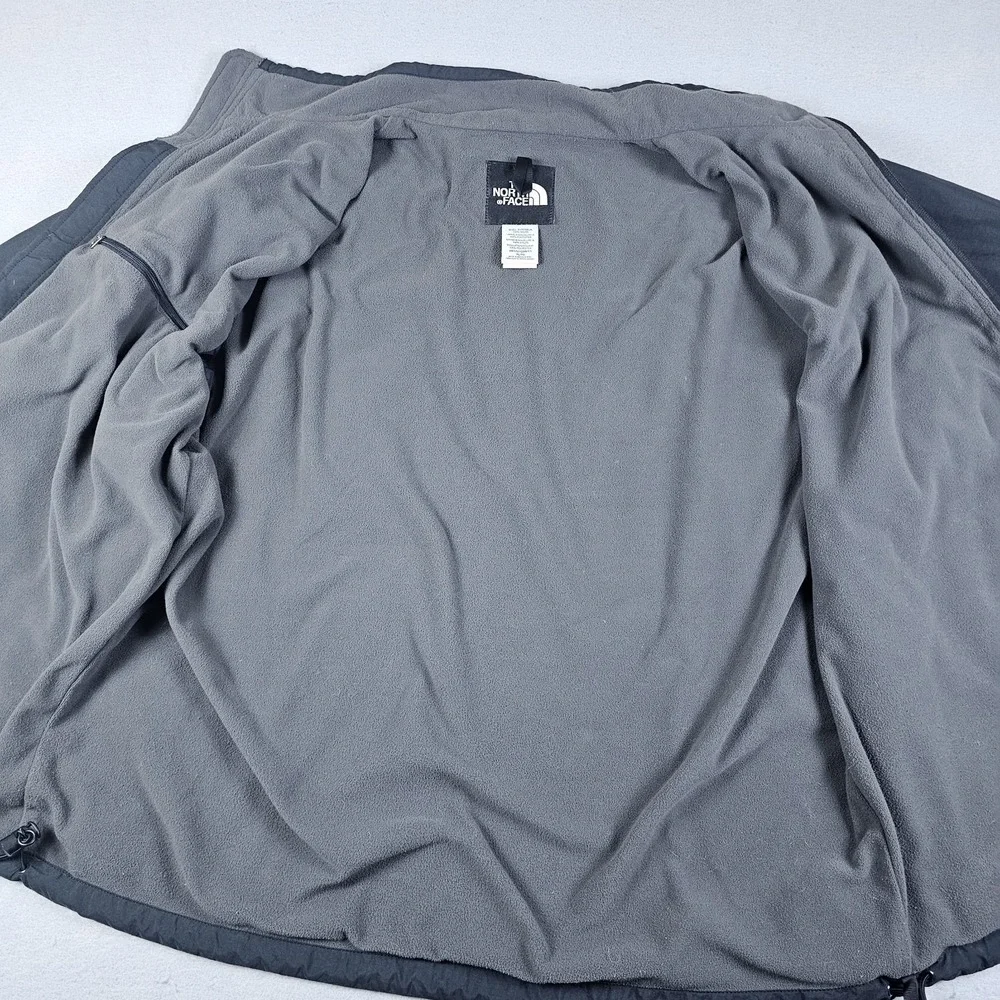 VTG The North Face Jacket Mens Extra Large Black Full Zip Fleece Lined Gorpcore